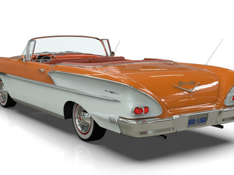 Chevrolet Belair Convertible 1958 Modelo 3D