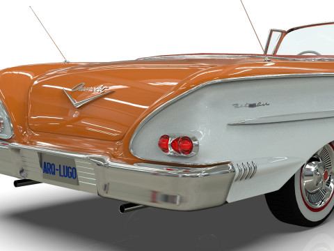 Chevrolet Belair Convertible 1958 Modelo 3D