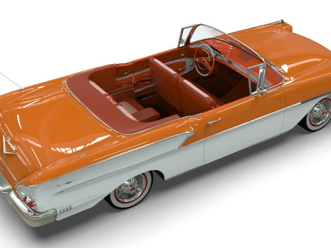 Chevrolet Belair Convertible 1958 Modelo 3D