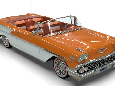 Chevrolet Belair Convertible 1958 Modelo 3D