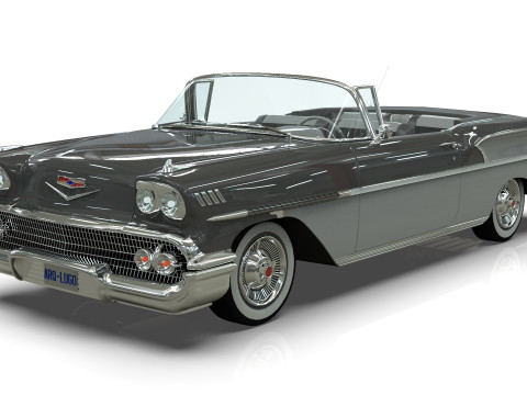 Chevrolet Belair Convertible 1958 Modelo 3D
