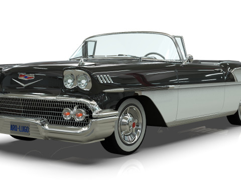 Chevrolet Belair Convertible 1958 Modelo 3D