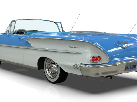 Chevrolet Belair Convertible 1958 Modelo 3D