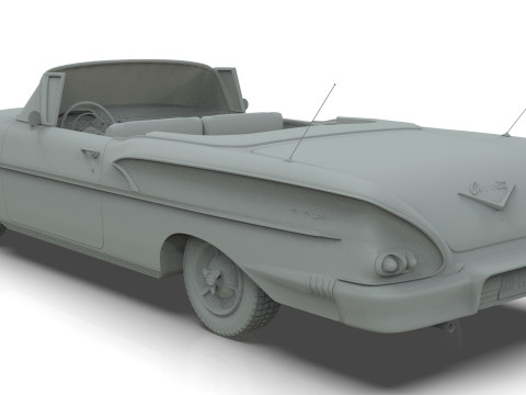 Chevrolet Belair Convertible 1958 Modelo 3D
