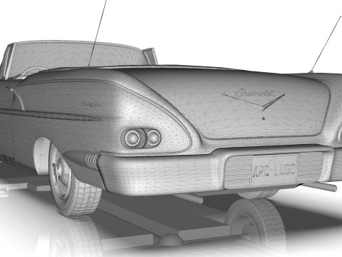 Chevrolet Belair Convertible 1958 Modelo 3D