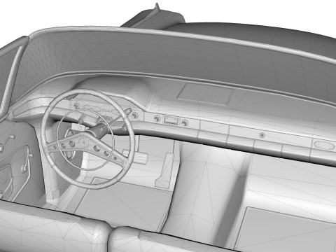 Chevrolet Belair Convertible 1958 Modelo 3D