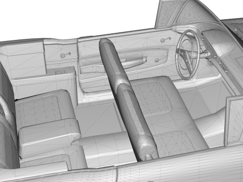 Chevrolet Belair Convertible 1958 Modelo 3D
