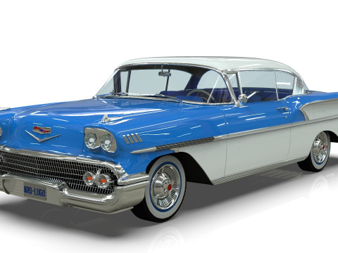Chevrolet Belair Sport Coupe 2 doors 1958 3D 모델