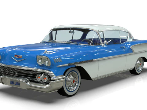 Chevrolet Belair Sport Coupe 2 двері 1958р 3D Модель