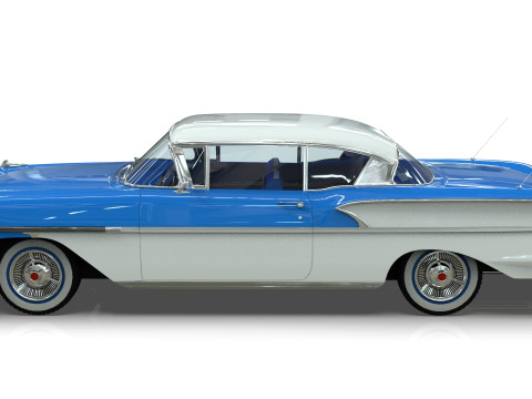 Chevrolet Belair Sport Coupe 2 doors 1958 3D Model