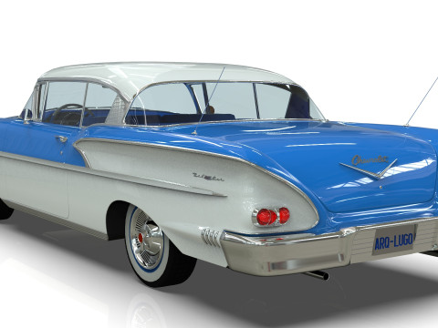 Chevrolet Belair Sport Coupe 2 doors 1958 3D Model