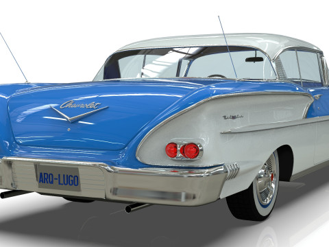 Chevrolet Belair Sport Coupe 2 doors 1958 3D Model