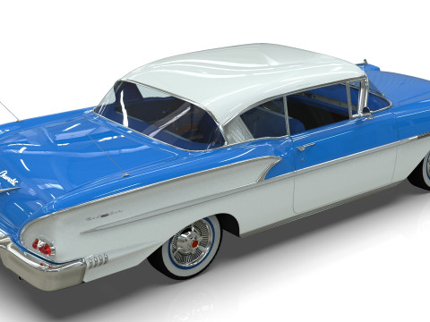Chevrolet Belair Sport Coupe 2 doors 1958 3D Model