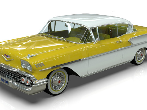 Chevrolet Belair Sport Coupe 2 doors 1958 3D Model