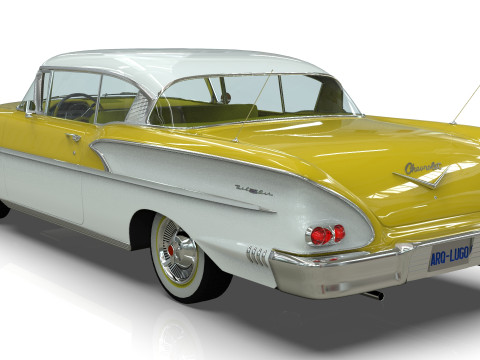 Chevrolet Belair Sport Coupe 2 doors 1958 3D Model
