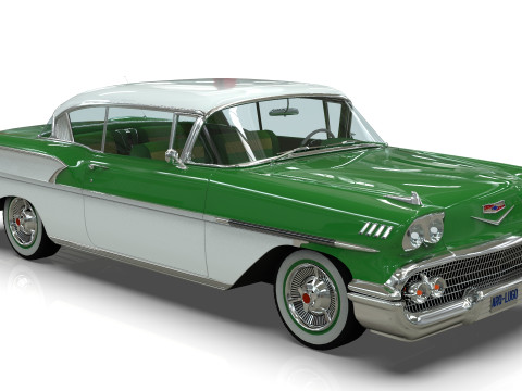 Chevrolet Belair Sport Coupe 2 doors 1958 3D Model