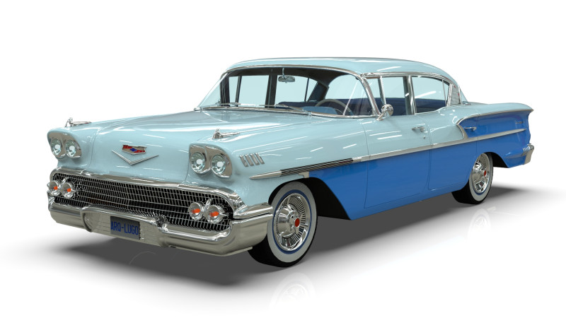 Chevrolet Belair Sedan 1958 3D मॉडल .c4d .max .obj .3ds .fbx .stl .blend