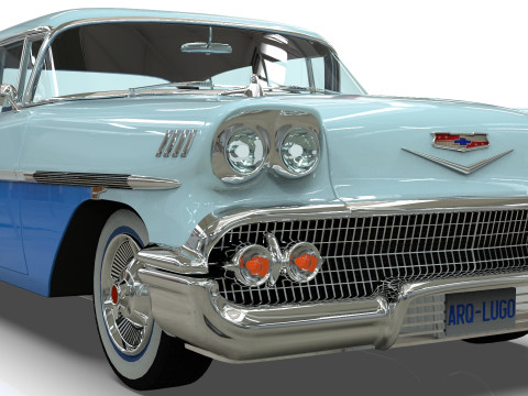 Chevrolet Belair Sedan 1958 3D मॉडल