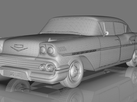 Chevrolet Belair Sedan 1958 3D मॉडल