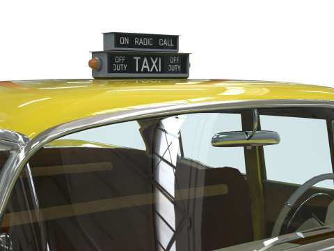 Chevrolet Belair Taxi Yellowcab 1958 3D Model