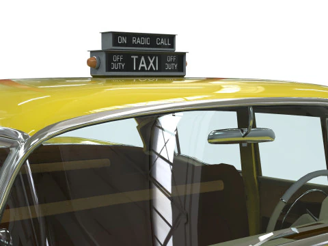 Chevrolet Bel Air Taxi Yellow Cab 1958 р 3D Модель