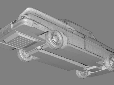 Chevrolet Bel Air Taxi Yellow Cab 1958 р 3D Модель