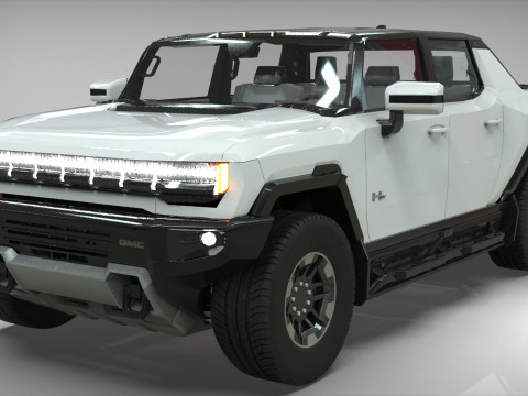 GMC HUMMER EV 2021 Electric truck Low-poly 3D Model