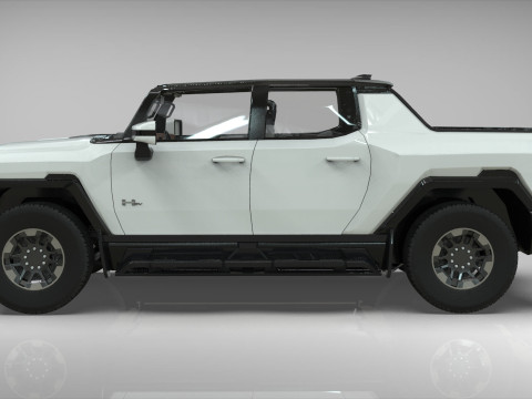 GMC HUMMER EV 2021 Electric truck Low-poly 3D मॉडल