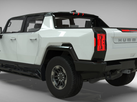 GMC HUMMER EV 2021 Electric truck Low-poly 3D मॉडल