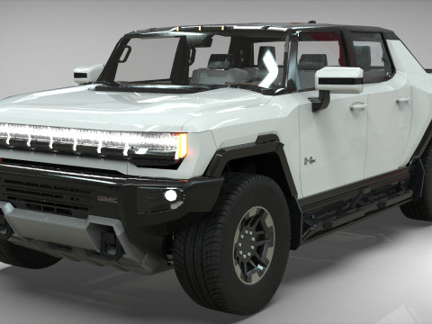 GMC HUMMER EV 2021 Electric truck Low-poly 3D मॉडल