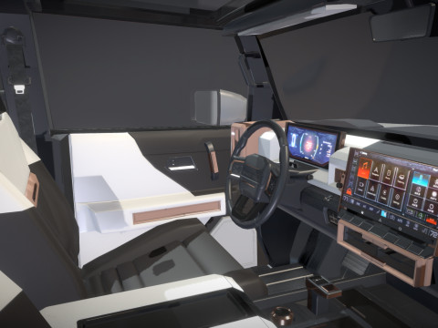 GMC HUMMER EV 2021 Electric truck Low-poly 3D मॉडल