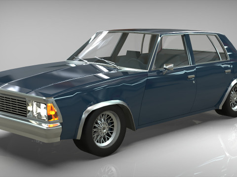 Chevrolet Malibu 1981 Low-poly 3D Model