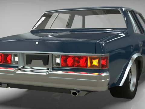Chevrolet Malibu 1981 Low-poly 3D Model