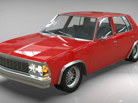 Chevrolet Malibu 1981 Low-poly 3D Model