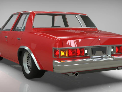 Chevrolet Malibu 1981 Low-poly 3D Model