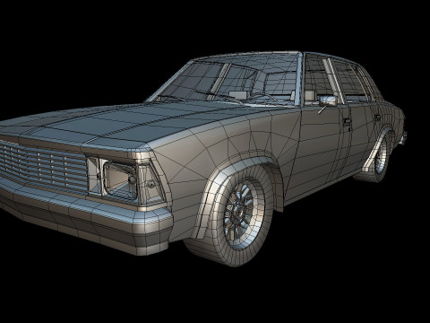 Chevrolet Malibu 1981 Low-poly 3D 모델