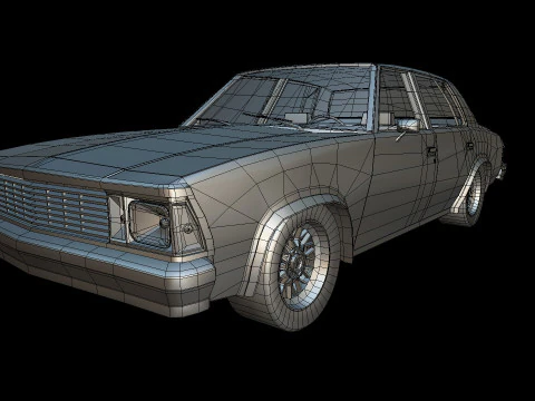 Chevrolet Malibu 1981 Low-poly 3D Model