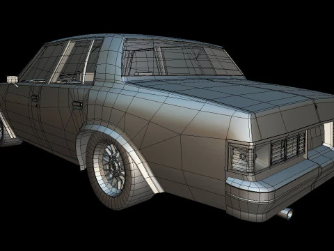 Chevrolet Malibu 1981 Low-poly 3D Model