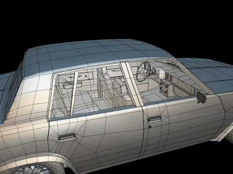 Chevrolet Malibu 1981 Low-poly 3D 모델