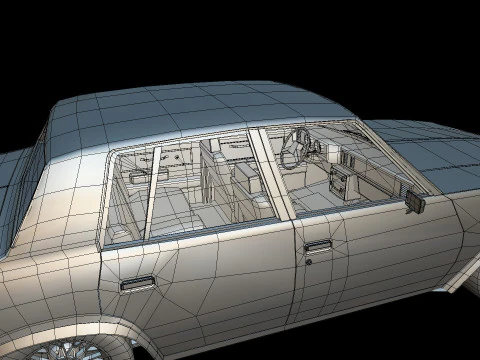 Chevrolet Malibu 1981 Low-poly 3D Model