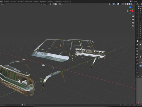 Chevrolet Malibu 1981 Low-poly 3D 모델