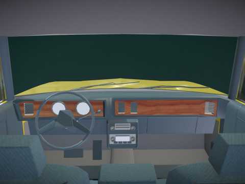 Taxi Chevrolet malibu1981 lowpoly Low-poly 3D Model