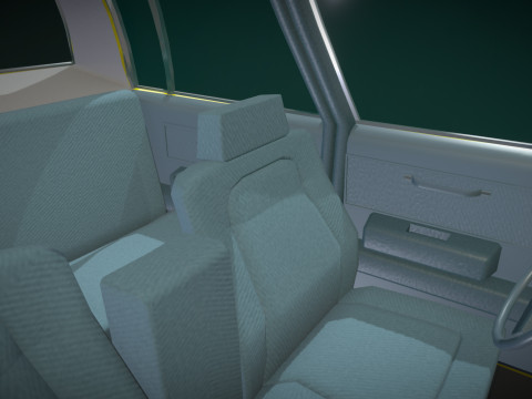 Taxi Chevrolet malibu1981 lowpoly Low-poly 3D Model