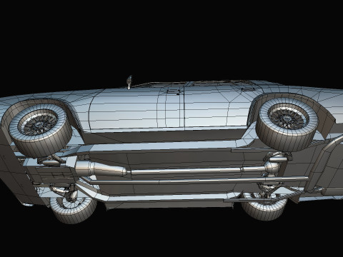 Taxi Chevrolet malibu1981 lowpoly Low-poly 3D Model