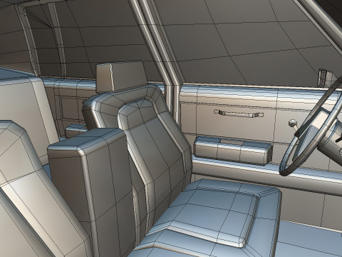 Taxi Chevrolet malibu1981 lowpoly Low-poly 3D Model
