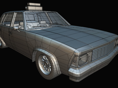 Taxi Chevrolet malibu1981 lowpoly Low-poly 3D Model