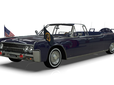 Lincoln Continental X100 1962 Low-poly 3D 모델
