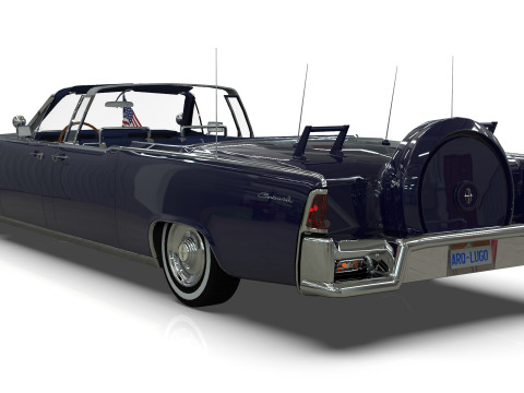 Lincoln Continental X100 1962 Low-poly 3D 모델