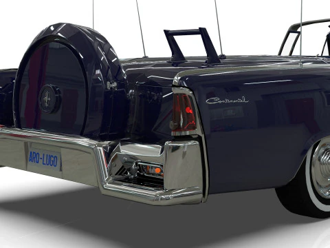 Lincoln Continental X100 1962 Low-poly 3D Model
