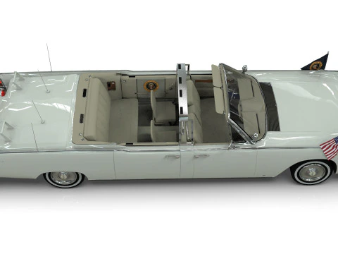 Lincoln Continental X100 1962 Low-poly 3D Model